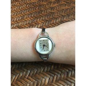 Silver bracelet watch